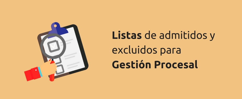 Listas admitidos y fecha de examen para la oposición de Gestión Procesal 2018