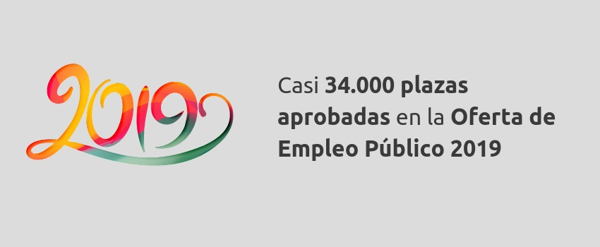 Casi 34.000 plazas aprobadas en la Oferta de Empleo Público 2019