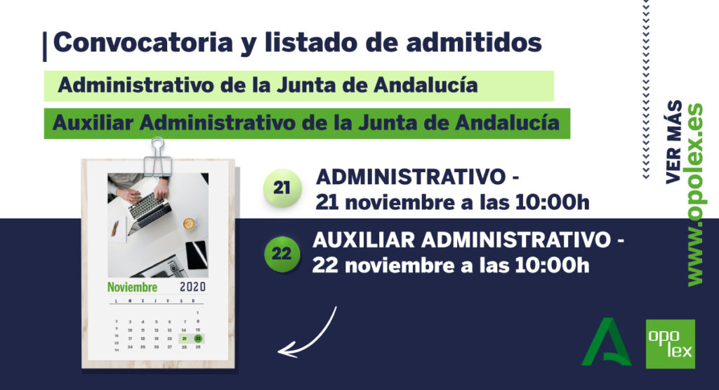 Convocatoria Administrativo y Auxiliar Administrativo Junta Andalucía
