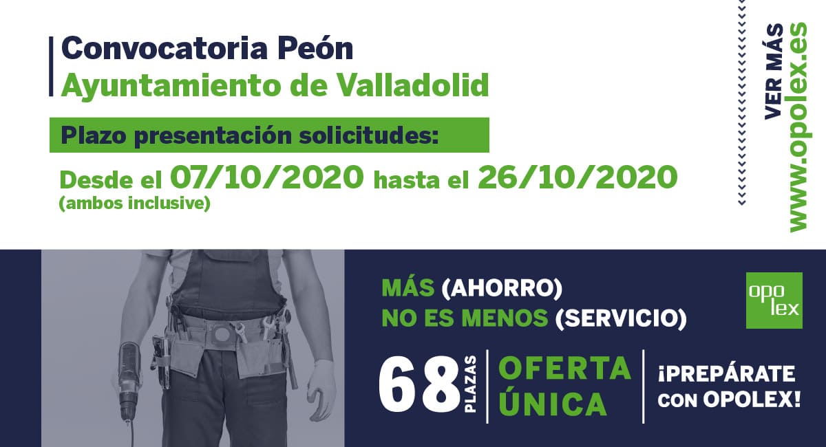 Convocatoria Peón Ayuntamiento Valladolid