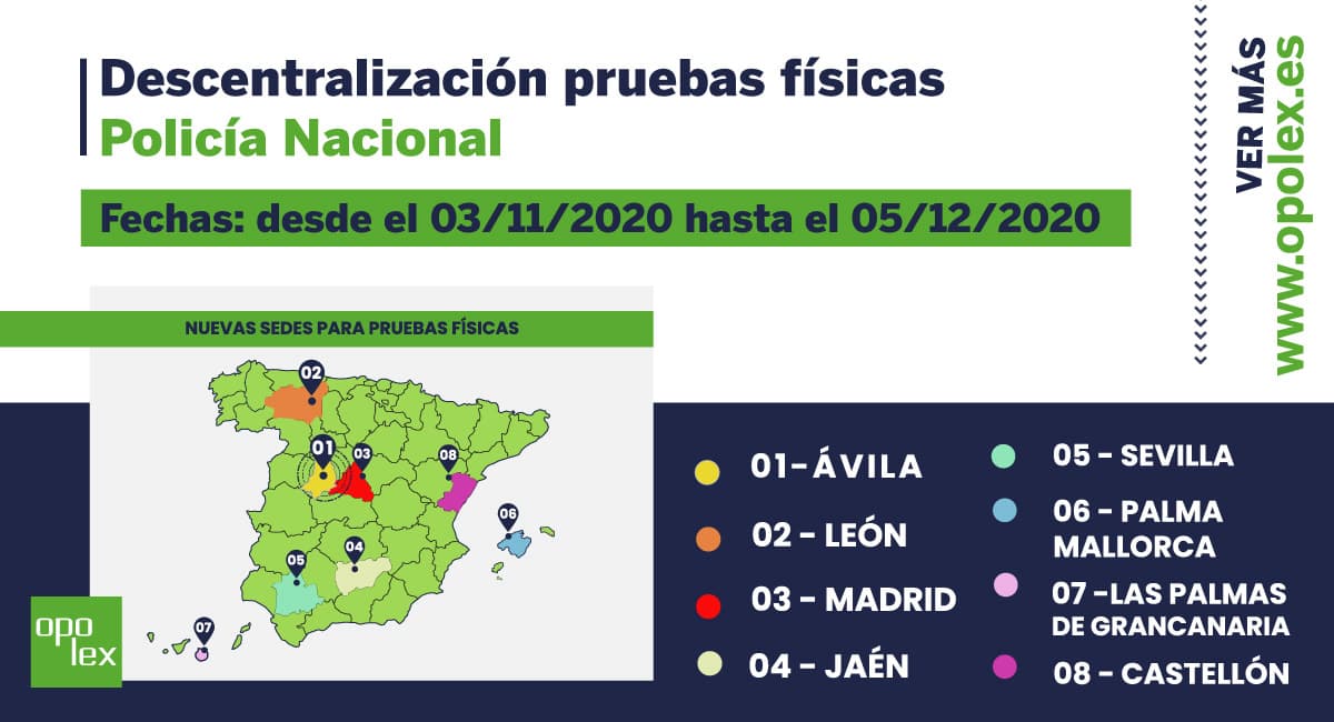 descentralizacion pruebas fisicas policia nacional