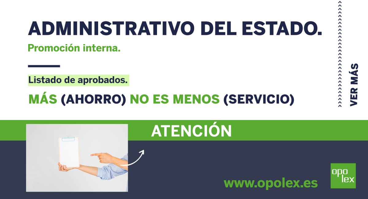 Listado aprobados Administrativo Estado promoción interna