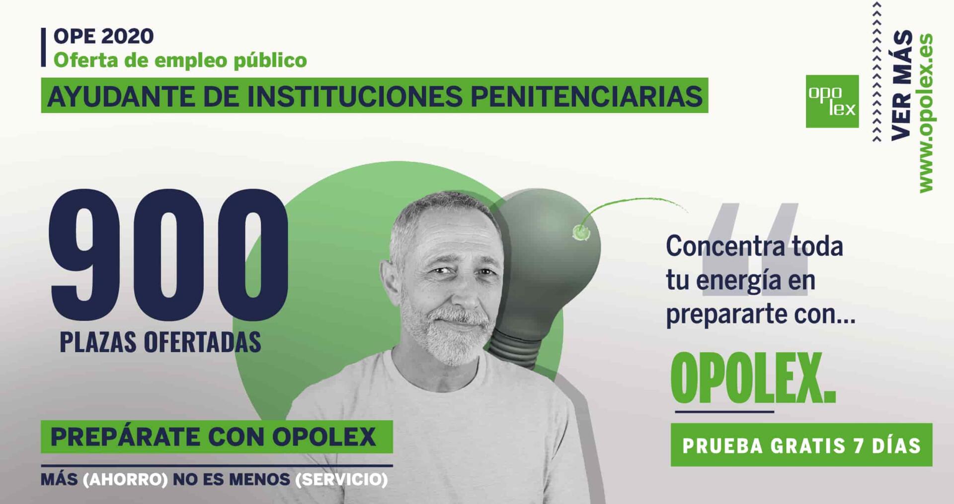 900 plazas Ayudante Instituciones Penitenciarias