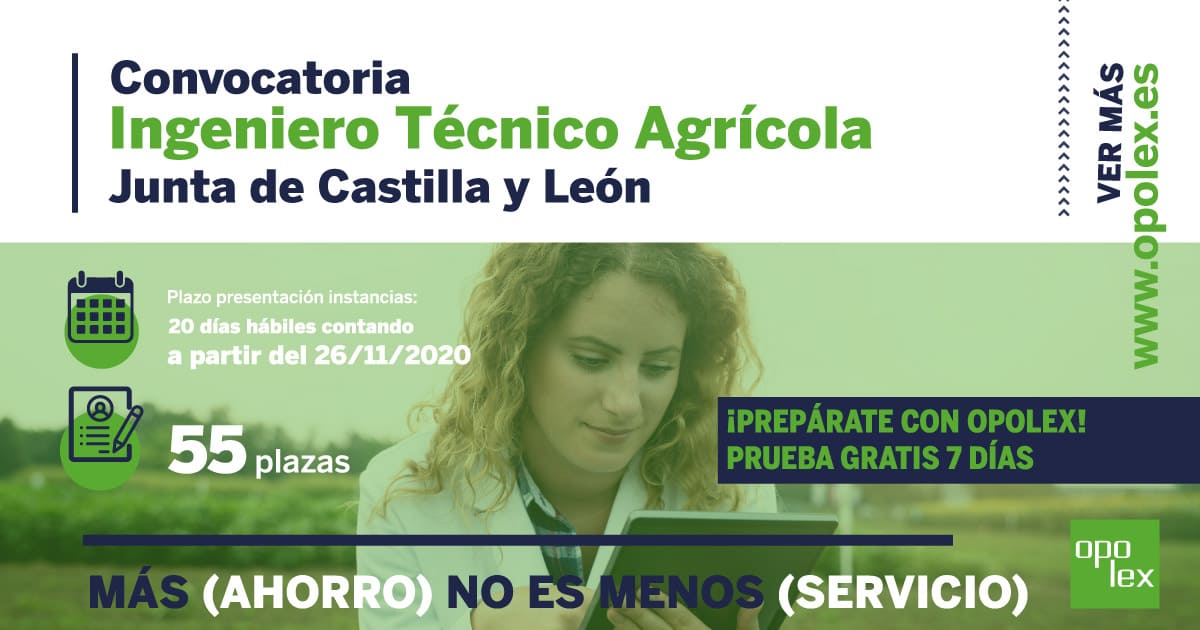 Convocatoria Ingeniero Técnico Agrícola CyL 2020