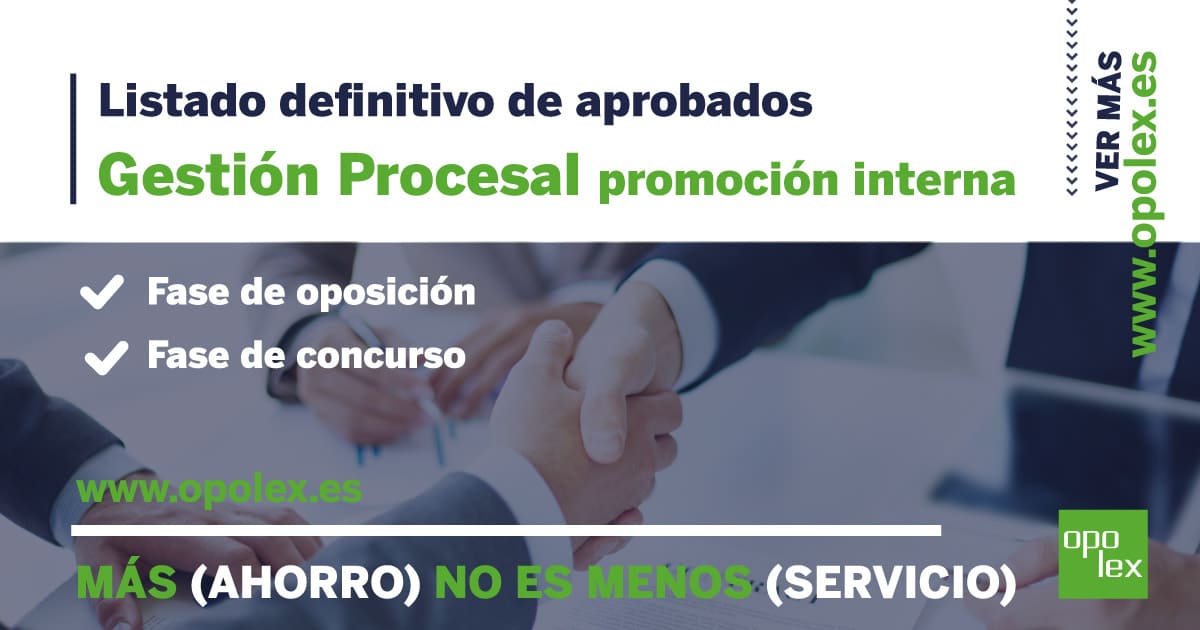 Listado definitivo aprobados Gestión Procesal PI