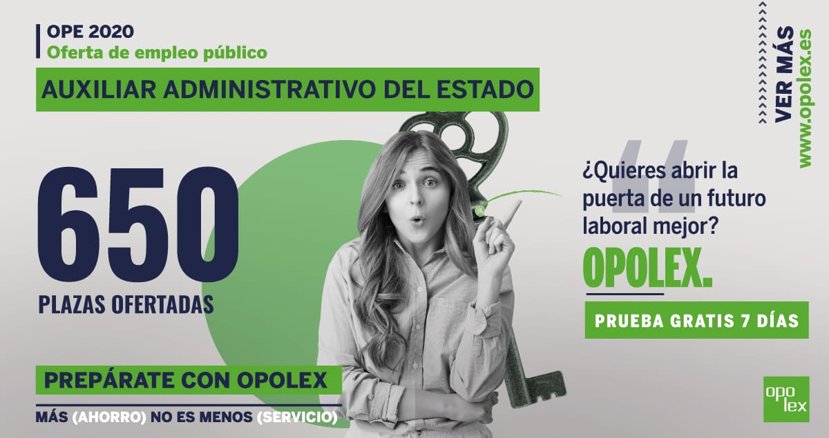 Oposiciones Auxiliar Administrativo del Estado 2020