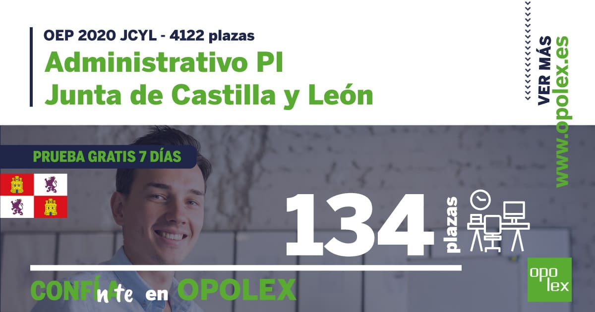 Oferta Empleo Público 2020 Administrativo JCYL promoción interna