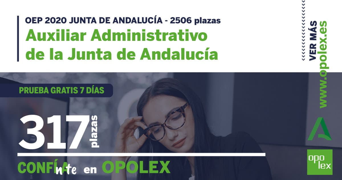 Oferta Empleo Público 2020 Auxiliar Administrativo Junta Andalucía