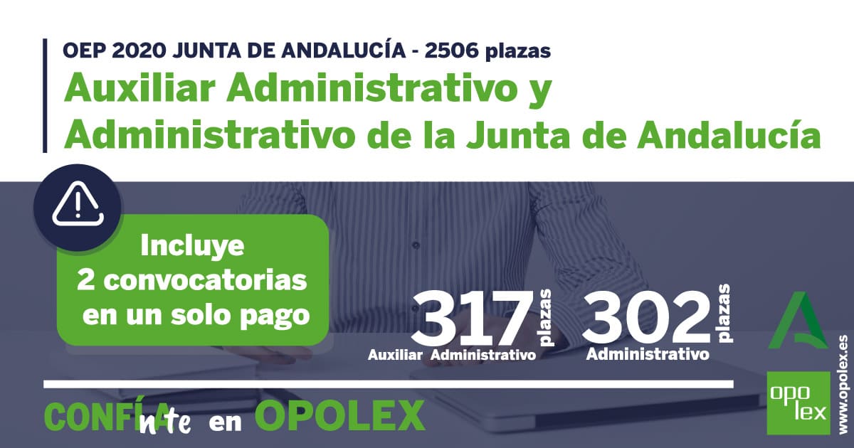 2 convocatorias por un único pago oposiciones a la Junta Andalucía