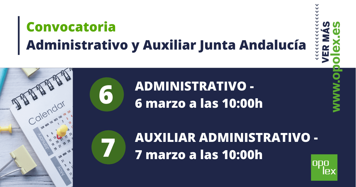 Convocatoria definitiva Administrativo y Auxiliar Junta Andalucía