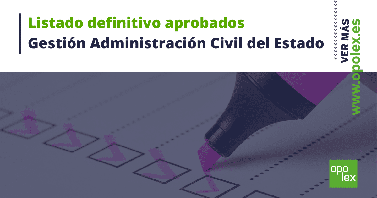 Listado definitivo de aprobados Gestión Administración del Estado