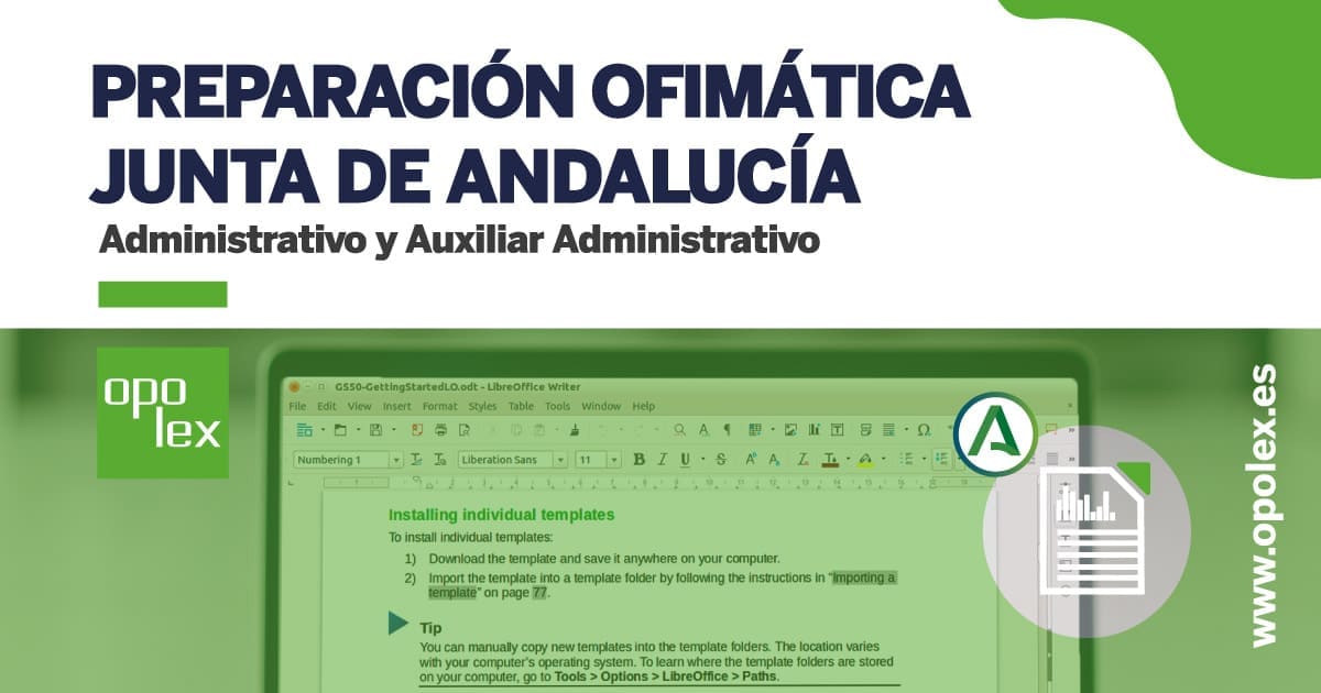 Preparación ejercicio ofimática Adtvo. y Auxiliar Junta Andalucía