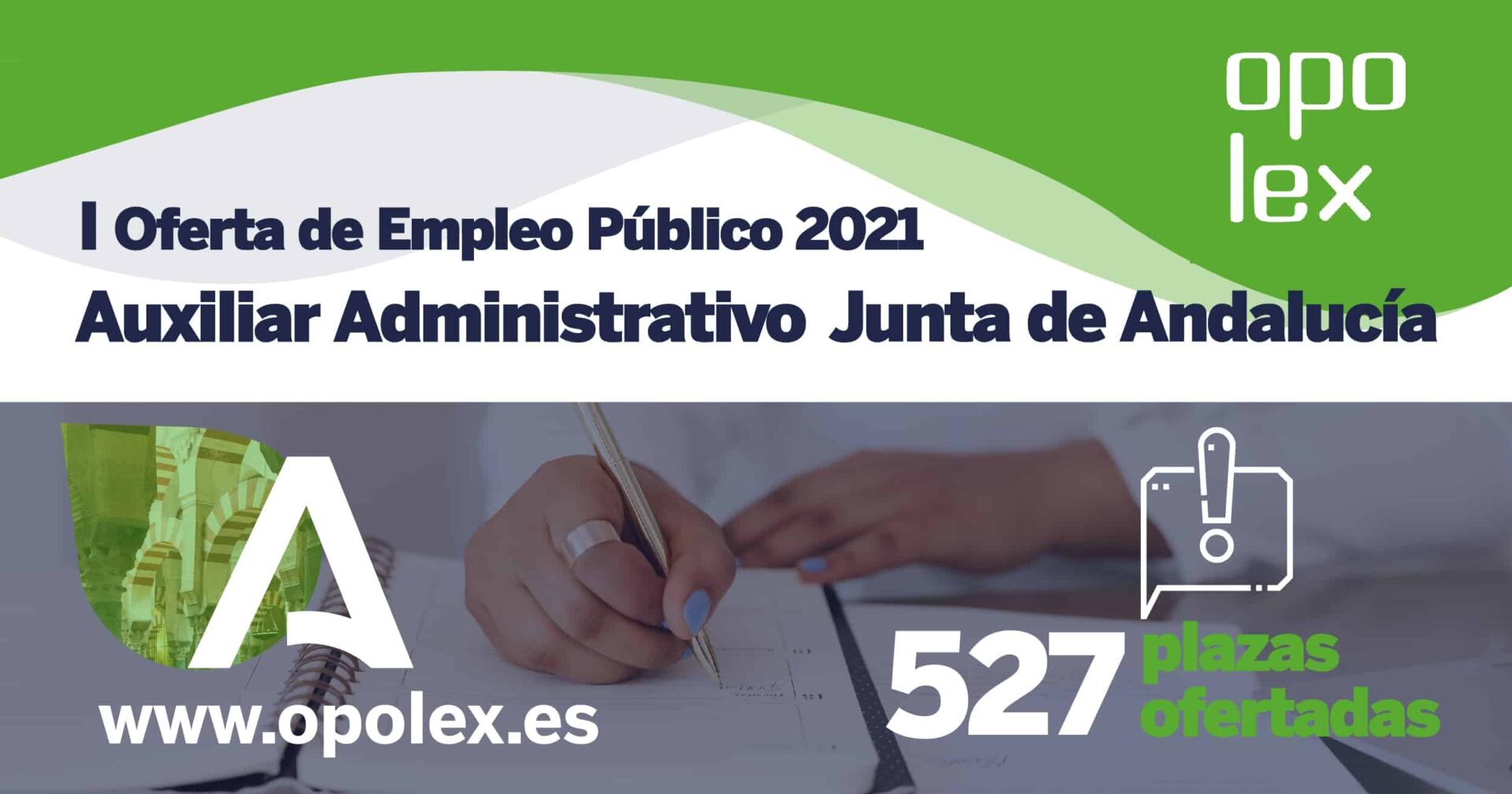 Oferta de Empleo Publico 2021 Auxiliar Administrativo Junta Andalucia