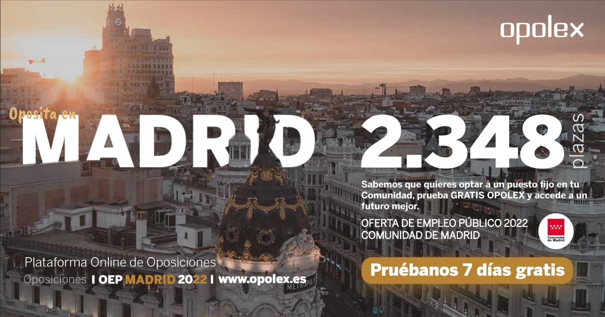 Oferta de Empleo Público 2022 Comunidad de Madrid