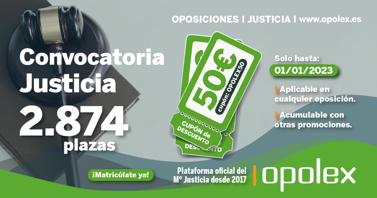 Convocatoria de Plazas Ministerio de Justicia 2022