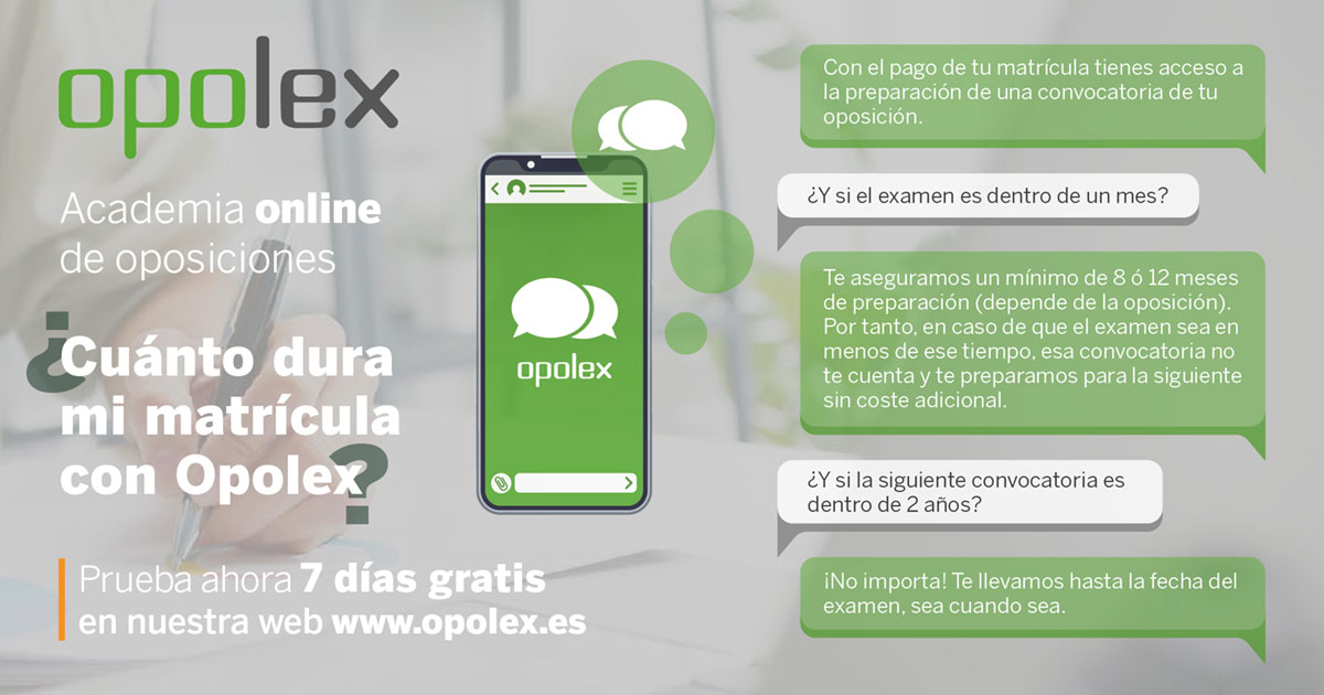 Duración matrícula Opolex